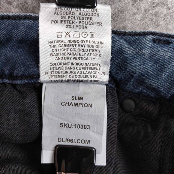 DL1961 x J. Hilburn Men’s Slim Fit Jeans Blue 35 Stretch Denim Lightweight - Picture 9 of 12